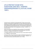 ATLS PRETEST EXAM WITH  QUESTIONS AND WELL VERIFIED  ANSWERS[GRADED A+] ACTUAL EXAM  1000%