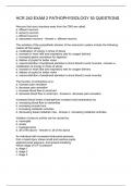 HCR 240 EXAM 2 PATHOPHYSIOLOGY 50 QUESTIONS