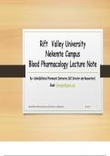 Blood Pharmacology-