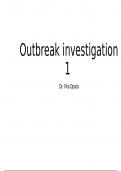 Outbreak investigation with Verified Correct Answers