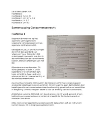 Samenvatting Consumentenrecht