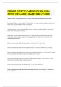  PMHNP CERTIFICATION EXAM 2024 WITH 100% ACCURATE SOLUTIONS