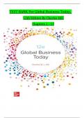 TEST BANK For Global Business Today, 12th Edition By Charles Hill, Verified Chapters 1 - 17, Complete Newest Version