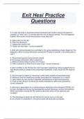 Exit Hesi Practice  Questions