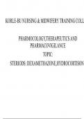 Steroids (Dexamethasone & Hydrocortisone) 