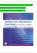 TEST BANK For Olds' Maternal-Newborn Nursing & Women's Health Across the Lifespan, 12th Edition (Davidson), Verified Chapters 1 - 36, Complete Newest Version