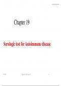 Chapter 19 Serologic test for Autoimmune disease