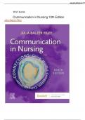 Test Bank for Communication in Nursing 10th Edition by Julia Balzer Riley 9780323871457 Chapter 1-30  ||Answersheet ||Verified by experts||Latest2024