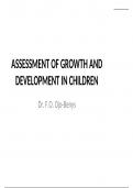 (NA) ASSESSMENT OF GROWTH AND DEVELOPMENT RATES IN CHILDREN