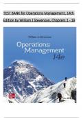 TEST BANK for Operations Management, 14th Edition by William J. Stevenson, Verified Chapters 1 - 19, Complete Newest Version