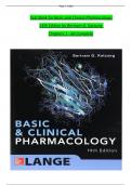 Basic and Clinical Pharmacology 14th Edition TEST BANK by Bertram G. Katzung, Verified Chapters 1 - 66, Complete Newest Version