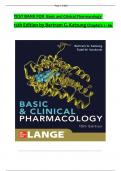 Basic and Clinical Pharmacology, 15th Edition TEST BANK by Bertram G. Katzung, Verified Chapters 1 - 66, Complete Newest Version