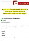 WGU C232 Final Exam & Objective Assessment Exam Intro to Human Resources Management 2024 / 2025 Expected Questions and Answers STUDY BUNDLE (COMPLETE PACKAGE)