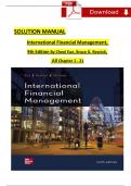 Solution Manual for International Financial Management, 9th International Edition By Cheol Eun, Bruce G. Resnick, All Chapters 1 - 21, Complete Newest Version
