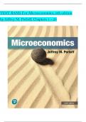 TEST BANK For Microeconomics, 9th Edition by Jeffrey M. Perloff, Verified Chapters 1 - 20, Complete Newest Version