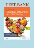 TEST BANK For Williams' Essentials of Nutrition and Diet Therapy, 13th Edition Schlenker & Gilbert, Verified Chapters 1 - 25