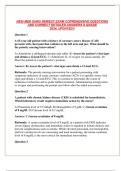 HESI MED SURG NEWEST EXAM COPREHENSIVE QUESTIONS AND CORRECT DETAILED ANSWERS A GRADE 2024..UPDATED!!