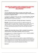 HESI MED SURG NEWEST EXAM COPREHENSIVE QUESTIONS AND CORRECT DETAILED ANSWERS A GRADE 2024..UPDATED!!,,,Alpha