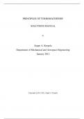 SOLUTIONS MANUAL FOR PRINCIPLES OF TURBOMACHINERY By Seppo A. Korpela || Updated Version 2024 | A+