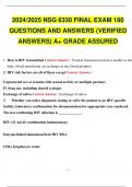 2024/2025 NSG 6330 FINAL EXAM 180 QUESTIONS AND ANSWERS (VERIFIED ANSWERS) A+ GRADE ASSURED.