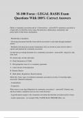 M-100 Focus : LEGAL BASIS Exam Questions With 100% Correct Answers