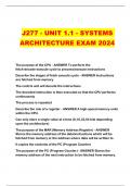 J277 - UNIT 1.1 - SYSTEMS ARCHITECTURE EXAM 2024