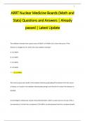 ARRT Nuclear Medicine Boards (Math and  Stats) Questions and Answers | Already  passed | Latest Update 