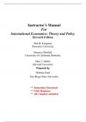 Solutions for International Finance Theory and Policy, 11th Edition Krugman (All Chapters included)