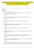Solutions and Test Bank For Managing Performance through Training and Development 8th Canadian Edition by Alan Saks Theories of Development and Globalization(University of East London)