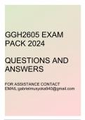 GGH2605 Exam pack 2024(Questions and answers)