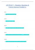 ATI TEAS 7 – Chemistry Questions &  Correct Answers/ Graded A+