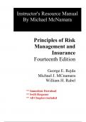 Solutions for Principles of Risk Management and Insurance, 14th Edition Rejda (All Chapters included)