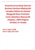 Solutions Manual With Test Bank for Financial Accounting Tools for Business Decision-Making 6th Canadian Edition By Kimmel, Weygandt, Kieso, Trenholm, Irvine (All Chapters, 100% Original Verified, A+ Grade)