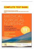 COMPLETE TEST BANK:   FOR Medical-Surgical Nursing: 11th Edition by Donna D. Ignatavicius MS RN CNE CNEcl ANEF FAADN (Author)LATEST Update  