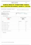 CLINICAL RESULTS - DYSRHYTHMIA - BASIC A EXAM COMPLETE Q&A 2023-2024.