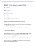 ECOR 1044 - Mechatronics FULL Questions And Answers Graded A+