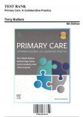 Test Bank: Primary Care Interprofessional Collaborative Practice, 6th Edition by Buttaro - Chapters 1-228, 9780323570152 | Rationals Included
