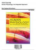 Test Bank: Human Physiology An Integrated Approach, 8th Edition by Silverthorn - Chapters 1-26, 9780134605197 | Rationals Included