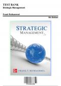 Test Bank: Strategic Managaement, 5th Edition by Rothaermel - Chapters 1-12, 9781260261288 | Rationals Included
