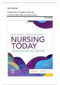 Test Bank For Nursing Today: Transition and Trends 11th Edition by JoAnn Zerwekh, Ashley Garneau 