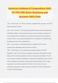 American Institute of Cooperatives (AIC) KY FFA CDE Exam Questions and Answers 100% Pass