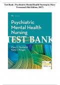 Test bank for psychiatric mental health nursing by mary townsend 9th edition