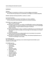 Samenvatting Internationale Economie (Communicatie, jaar 2)