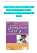Test Bank For Davis Advantage for Maternal-Newborn Nursing: Critical Components of Nursing Care, 4th Edition By Roberta Durham; Linda Chapman; Connie Miller ( ) / 9781719645737 / Chapter 1-19/ Complete Questions and Answers A+
