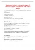 Kaplan and Sadock's study guide chapter 33 Emergency psych med questions with correct answers