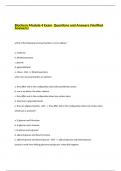 Biochem Module 4 Exam Questions and Answers (Verified Answers).