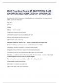 CLC Practice Exam #5 QUESTION AND ANSWER 2023 GRADED A+ UPGRADE.