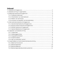 Organisatie en management, 7. Besluitvorming