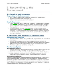 A2 Biology - Unit 5 Exam Notes/Book Summary (AQA)