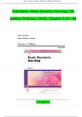 Test Bank - Basic Geriatric Nursing, 7th edition (Williams, 2020), Chapter 1-20 | All Chapters